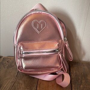 3/$20 Claire's Pink Glam Metallic Mini Backpack